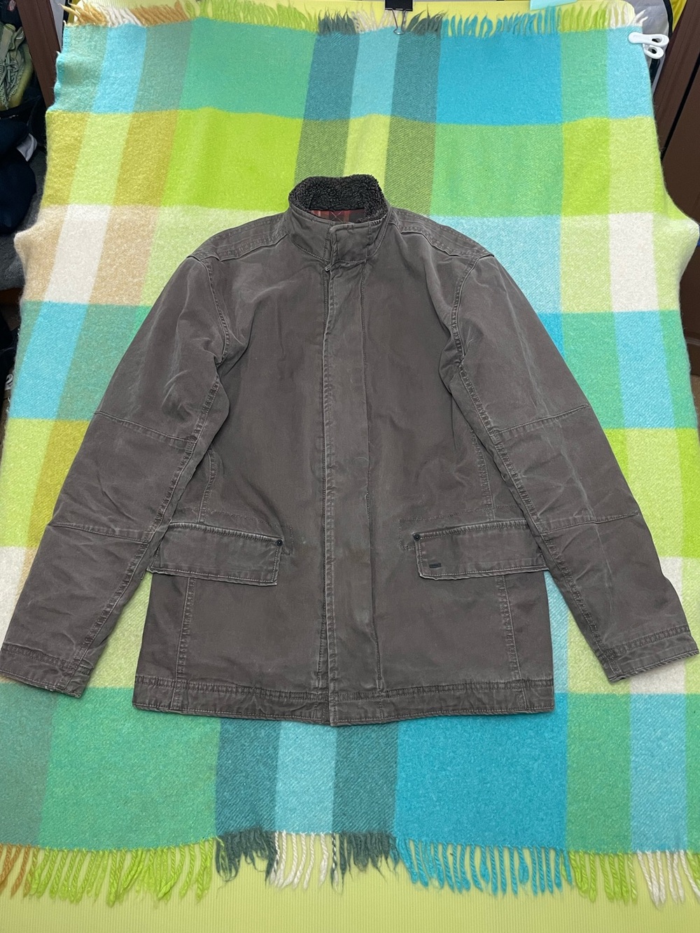 Vintage Gramicci Charcoal Gray Field Barn Chore Full Zip Jacket Men’s